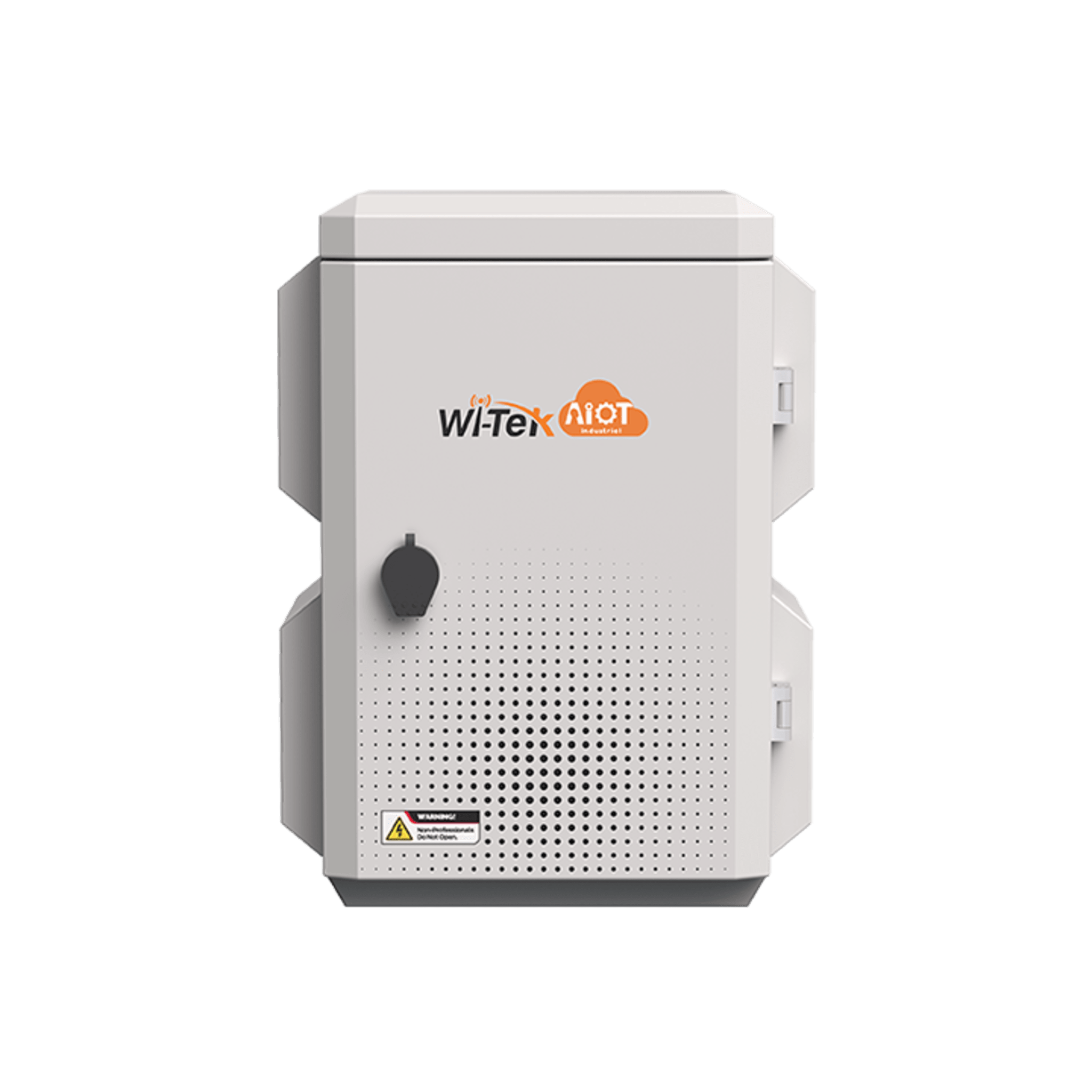 Wi-Tek wi-iotbox01-v3 Gabinete de Acero Ventilado para Exterior 180 x 340 x 160 mm con Rieles DIN y 4 Placas Laterales para Montaje de Equipos por Fuera