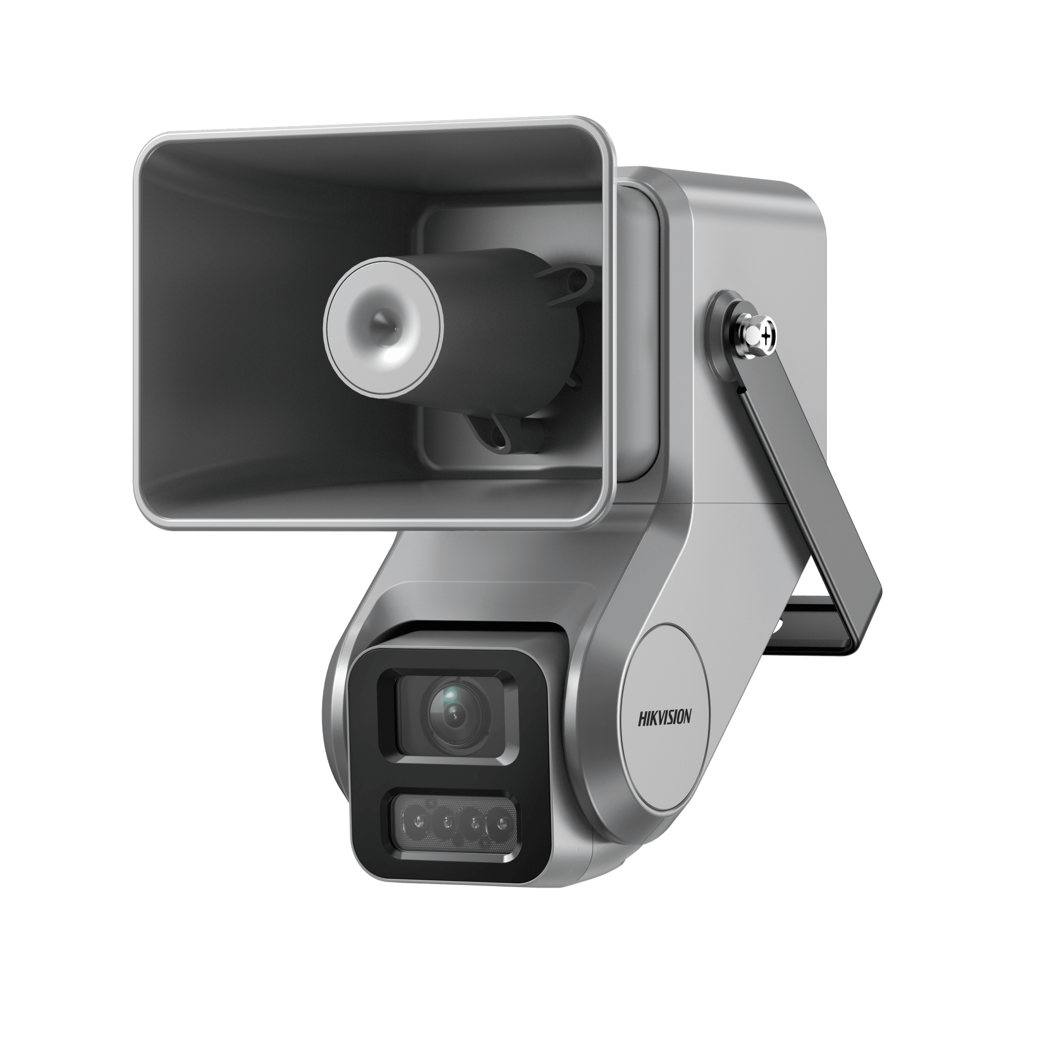 Hikvision ds-qacam07g1-4lizsu Cámara IP 4 Megapixel + Bocina IP Integrada / Lente Motorizado 2.8 a 12 mm / 7 Watts de Potencia / Exterior IP67 / PoE+ / Metal / DualLight (50 mts IR 20 mts Luz Blanca) /2 Micrófonos Integrados / MicroSD