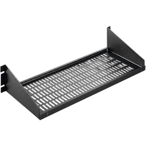 Hoffman esh1915v Charola para Rack 19 Pulgadas, Capacidad de Carga 34 kg, Base Ventilada, Acero Dulce Color Negro, 2 UR, Dimensiones 482x381x95 mm