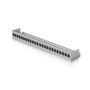 Ubiquiti uacc-rack-panel-patch-blank-24 UACC Rack Patch Panel Blank 24 Puertos - Panel Patch Keystone 1U con Barra de Gestión de Cables y Estética Uniforme