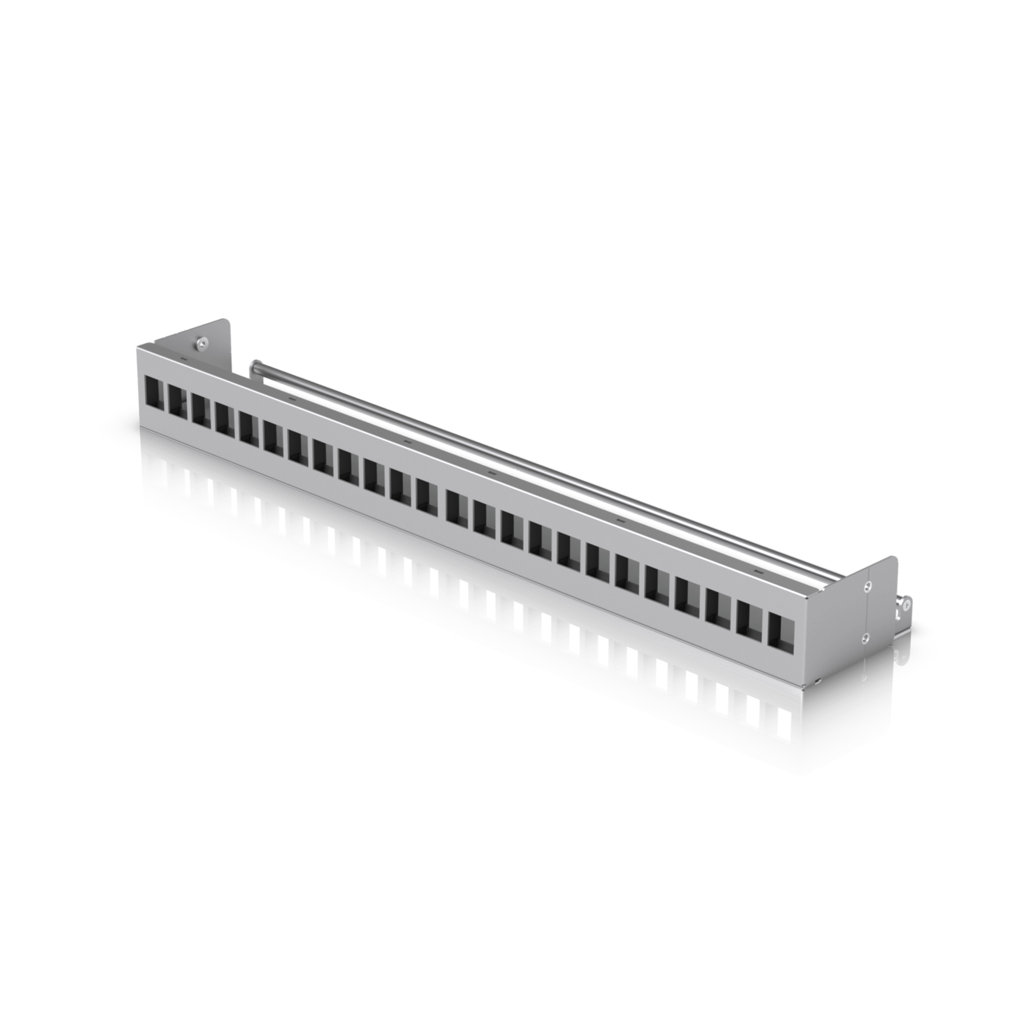 Ubiquiti uacc-rack-panel-patch-blank-24 UACC Rack Patch Panel Blank 24 Puertos - Panel Patch Keystone 1U con Barra de Gestión de Cables y Estética Uniforme