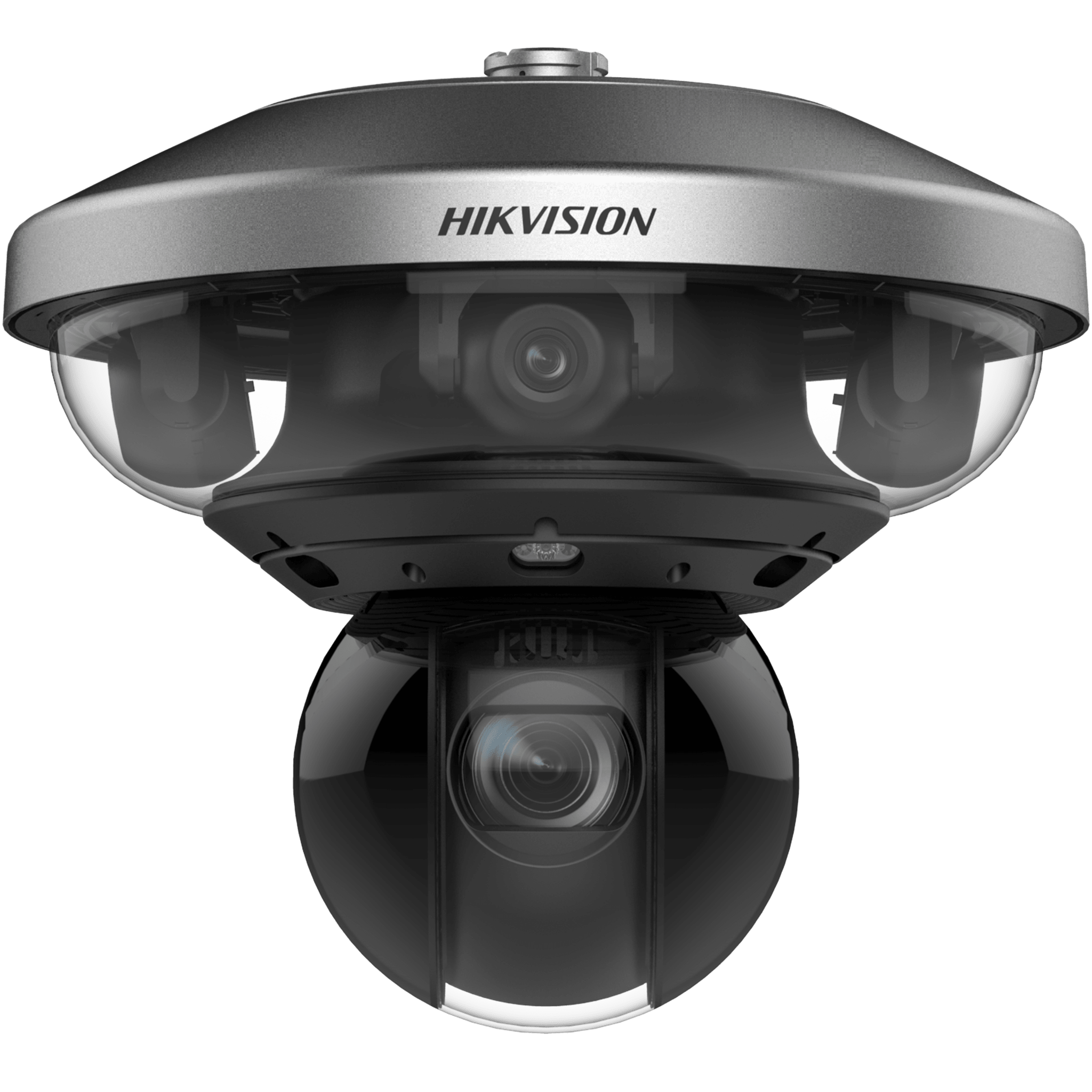 Hikvision ds-2dp7d836ixg1-lef/432(ir)(f0) PanoVu Series / 1 PTZ 40X Zoom (4 Megapixel) + 4 Lentes 2.8 mm (360° / 32 Megapixel) / Posicionamiento 3D / Autoseguimiento 3.0 / Deep Learning / IP67 / IK10 / WDR 120 dB / Micro SD