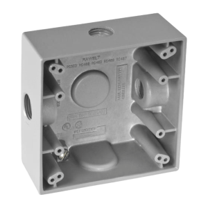 Rawelt rc-0502 Caja Cuadra de 1/2 a Prueba de Intemperie/ Cuenta con 3 salidas.