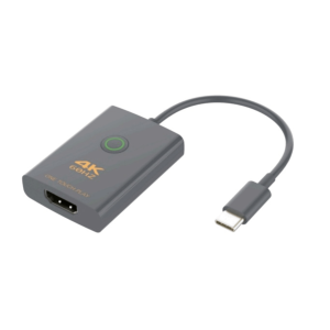 Epcom Proaudio epcuch1 Adaptador USB-C a HDMI con Seguridad de Un Clic | Resolución 4K Ultra HD 60Hz | HDMI 2.0b 18 Gbps | DP 1.2a | Silenciamiento de Video Instantáneo | Protección ESD ±8kV | Audio 7.1 Canales | Compatibilidad Universal