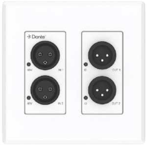 Epcom Proaudio eppwpd22xlr Extensor de Audio Analógico XLR a Dante® | 2 Entradas y 2 Salidas | Conversión Digital de Audio | PoE IEEE 802.3af | Phantom Power 48V | Latencia Configurable 1-5ms | Rango Dinámico >90dB