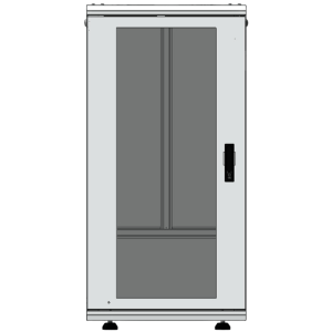 Linkedpro les-60-60-24ugw Gabinete Rack 24 Unidades / 19 Pulgadas / Puerta de Cristal / Piso / Acero Calibres 16-18-20 / 750 Kg Carga / 600x605x1190 mm (23.6x23.8x46.9 in) / Vidrio con Cerradura