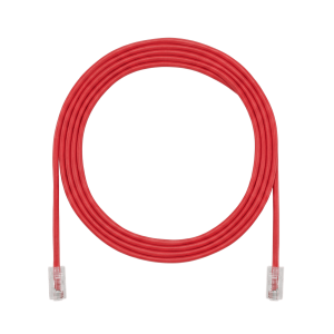 Panduit utp28x22rd Cable de Parcheo UTP, Cat6A, 24 AWG, CM, Color Rojo, 6.71 Metros (22 Pies)