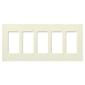 Lutron Electronics sc5bi Placa de pared 3 espacios, color blanco, para atenuador (dimmer), switch ó control remoto PICO inalámbrico.