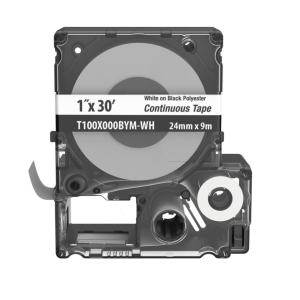 Panduit t100x000bym-wh Casete MP, Cinta Continua, Pol., 1 W x 30 L, Blanco/Negro