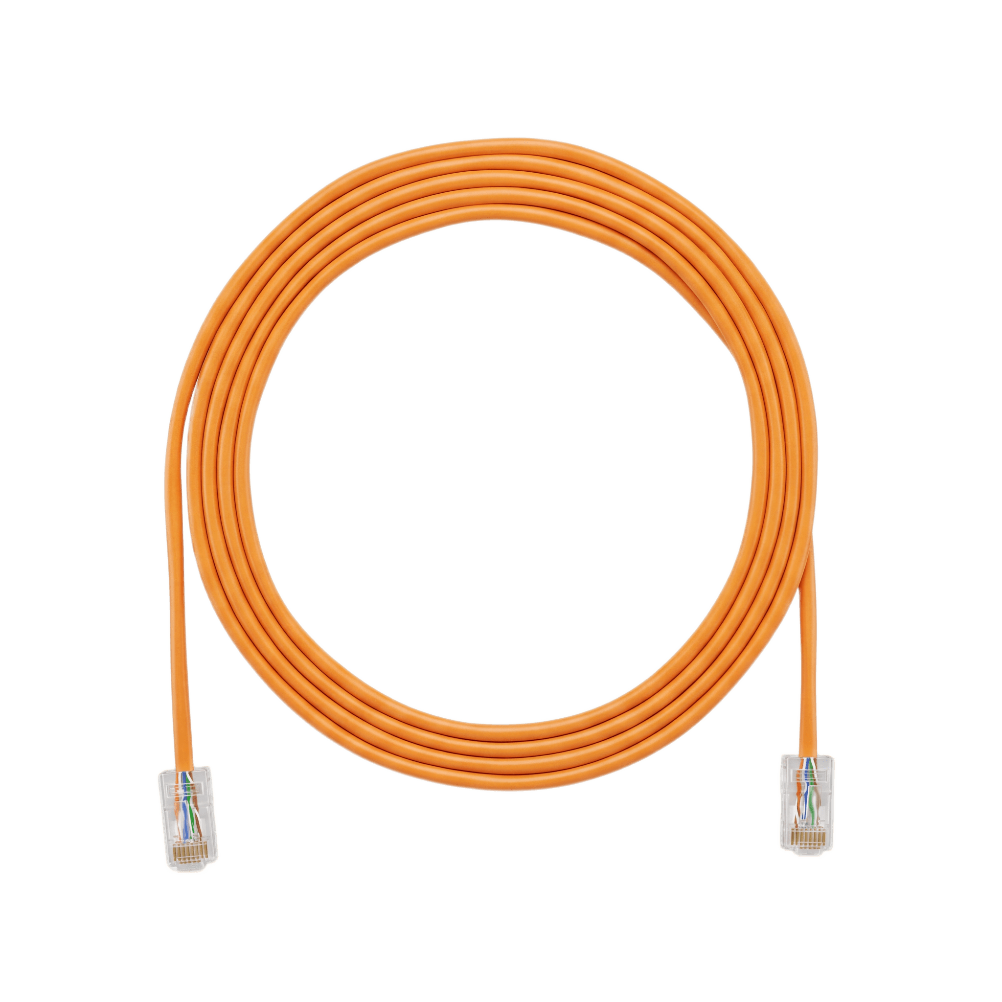 Panduit utp28x20or Cable de Parcheo UTP Cat6A, CM/LSZH, Diámetro Reducido (28AWG), Color Naranja, 6.1 Metros (20 Pies)