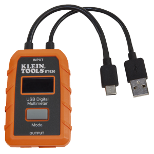 Klein Tools et-920  Multímetro digital USB para USB-A y USB-C.