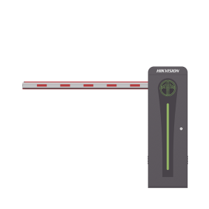 Hikvision kt-320-led(4ml) Barrera Vehicular con Brazo Iluminado Led 4 mts INCLUIDO / Izquierda / Alto Desempeño / Brushless / Semáforo Rojo-Verde en Gabinete / Incluye 2 Controles Remotos