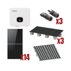 Growatt min8000kit1 Kit Solar Interconexion  / 8kW  220Vca / Inversor GROWATT / Montaje Incluido