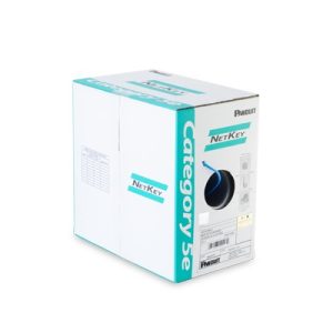 Panduit nur5c04bu-c Bobina de Cable UTP de 305 Metros (1000 Pies) de Cobre, NetKey, Azul, Categoría 5e (24 AWG), Riser (CMR), de 4 Pares