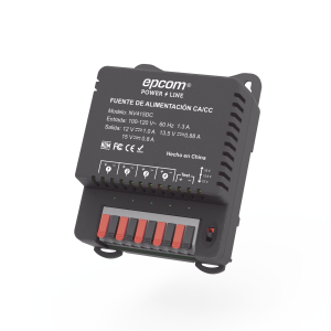 Epcom Powerline nv-415-dc Fuente de Poder / Para 4 Cámaras / Ajustables a 12 o 13.5 o 15 Vcc / 4 Amperes / Instalación en Pared.
