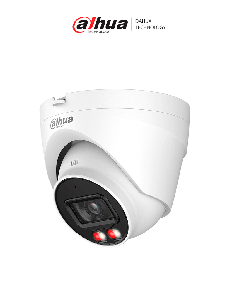 DAHUA DH-IPC-HDW1439V-A-IL Cámara IP Eyeball 4 MP/ Iluminador dual inteligente/ Detección Humana/ IR 30m/ LED 30m/ 2.8 mm/ H.265+/ 94°/ WDR, 3D NR, HLC, BLC/ Micrófono Incorporado/ PoE/ IP67/ #LoNuevo