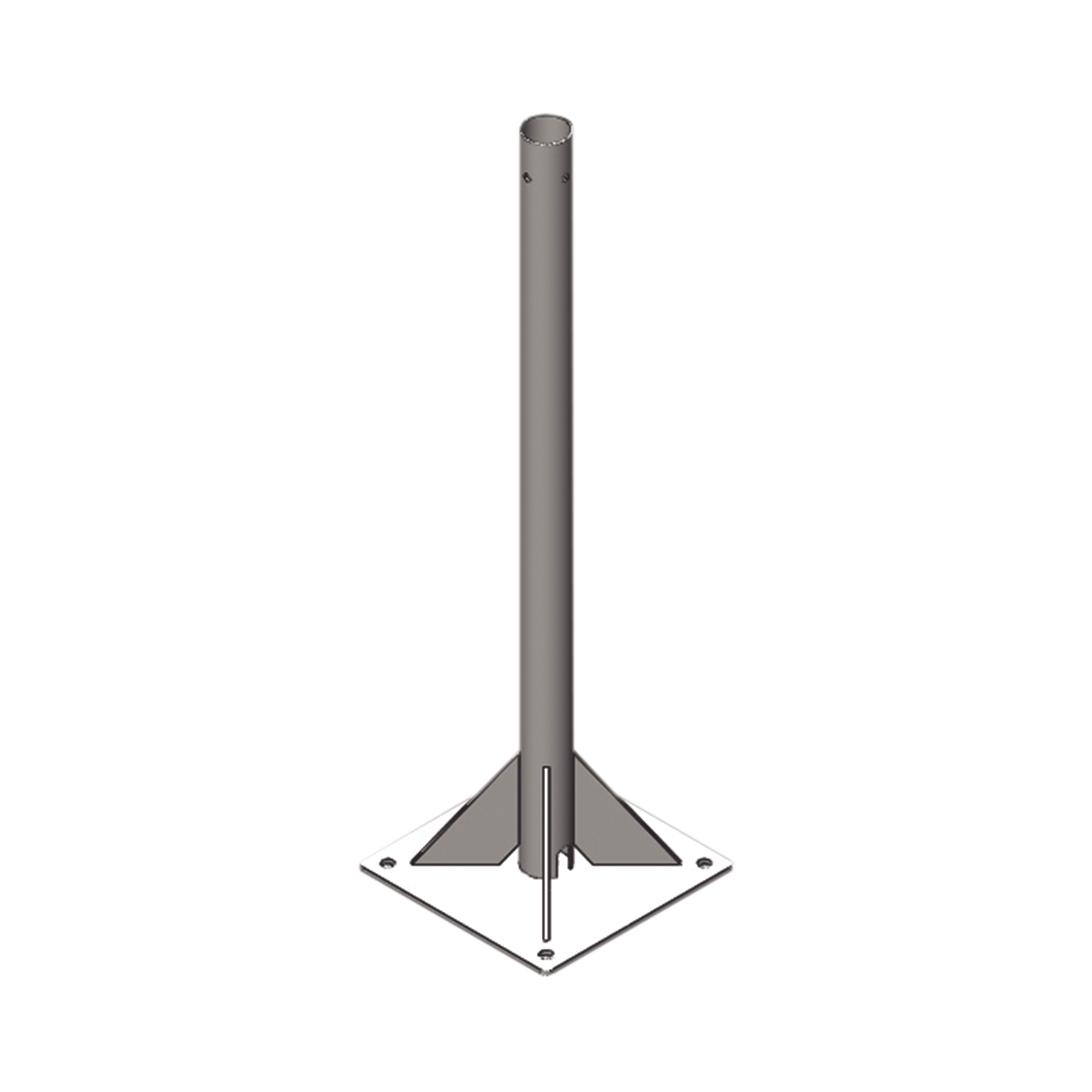 Syscom Towers sb-mpr-4m Mástil de 4 metros por 2 de Diámetro. Galvanizado por Inmersión en Caliente.
