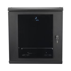 Linkedpro sr-19-12-gn3g Gabinete Rack de Pared 12 Unidades / 19 Pulgadas / Ventilado / Puerta de Vidrio / Acero Calibre 18 / Carga 100 Kg / 635 x 606 x 612 mm (25 x 23.9 x 24.1 in) / Pintura Electrostática / Negro