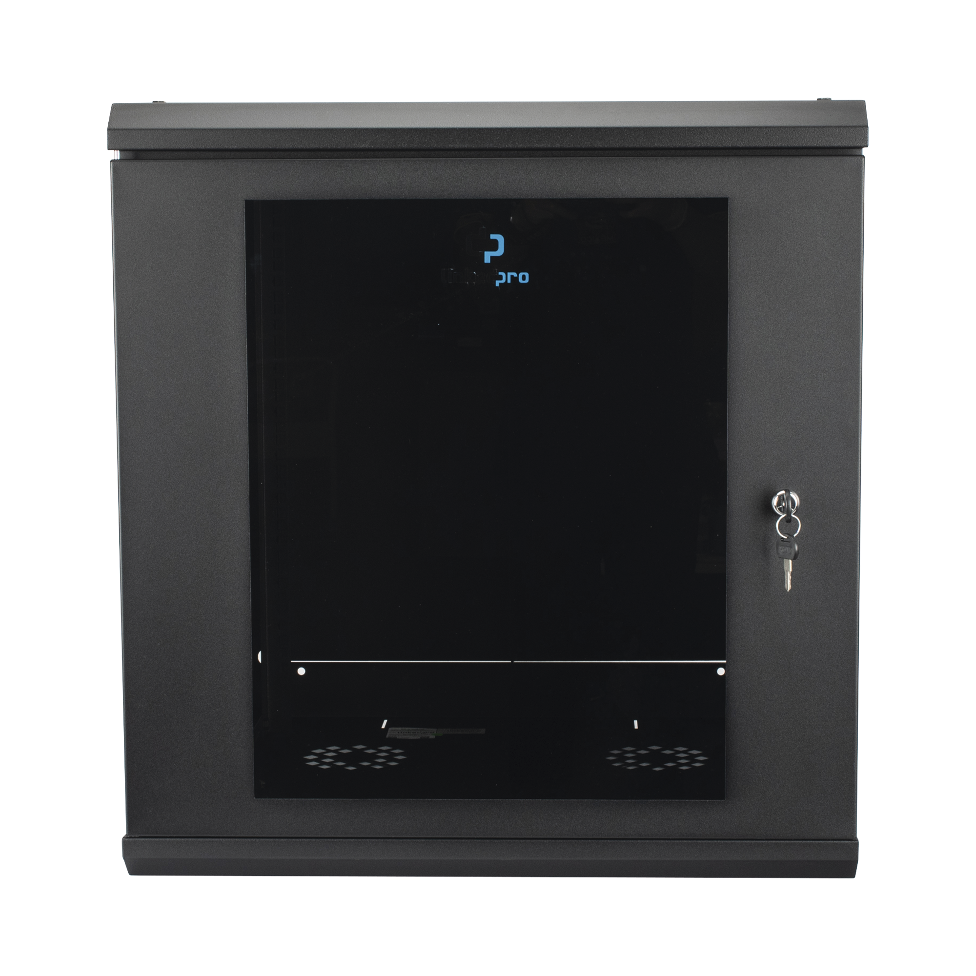 Linkedpro sr-19-12-gn3g Gabinete Rack de Pared 12 Unidades / 19 Pulgadas / Ventilado / Puerta de Vidrio / Acero Calibre 18 / Carga 100 Kg / 635 x 606 x 612 mm (25 x 23.9 x 24.1 in) / Pintura Electrostática / Negro