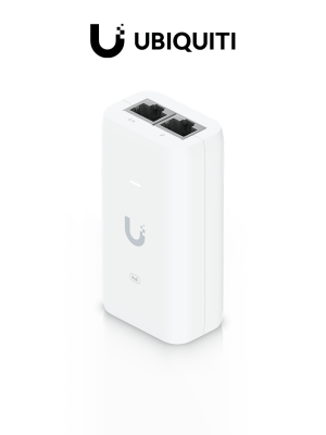 UBIQUITI U-PoE - Inyector PoE Gigabit/ Soporta Estándar IEEE802.3AF/ Voltaje de 48 DC/ Corriente de 0.32A/ Color Blanco/ Compatible con Equipos que Cuenten con Estándar IEEE802.3 AF