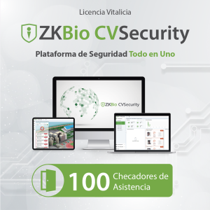 Zkteco zkcvtap100 Licencia para ZKBio CVsecurity permite gestionar hasta 100 dispositivos para tiempo y asistencia