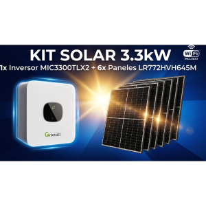 Growatt mic3300kit2 Kit Solar Interconexion  / 3kW  220Vca / Inversor GROWATT/ Montaje Incluido