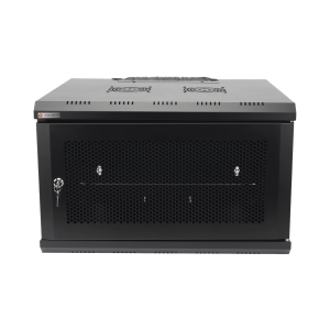 Precision ps06550du Gabinete de Pared 19 Pulgadas / 6U / 600 x 550 x 368 mm (23.6 x 21.7 x 14.5 in) / Acero SPCC RAL 9004 / Carga Estática 60 kg / IP20 Interior / Ventiladores CA / Panel Cepillo para Cables