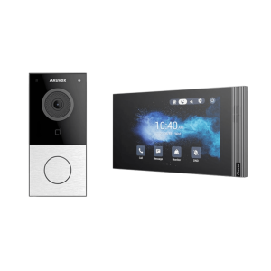 Akuvox kitakuvoxwifi/v2 Kit Akuvox WIFI E12W + S562W / 100% en la Nube / POE / Bluetooth / NFC / Lector de Tarjetas MIFARE / ONVIF / IP65 / Cámara 2 MP / Botón con Iluminación / Control de 1 Puerta / Entradas de Alarma