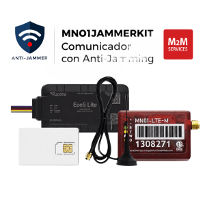 M2M Services mn01jammerkit KIT comunicador MN01LTEM + ECO5LITE + SIM500MB2Y / Detección de JAMMER