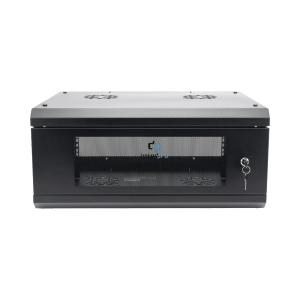 Linkedpro sr1904lh3ga Gabinete de Pared con Puerta de Cristal Templado, 635mm de Profundidad, 4U Rack de 19, Acero Reforzado