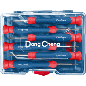Dongcheng dng-h01  Juego de Desarmadores de Precisión 6 Piezas / Puntas Planas y Phillips / Mangos Ergonómicos Antideslizantes / Acero CR-V / Estuche Organizador