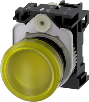 Siemens 3su11026aa301aa0  Lampara de señalización plástica con led color Amarilla