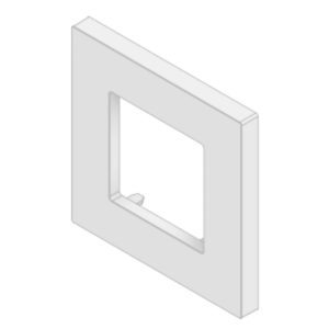 Ibernex nx0068/eu Embellecedor para Caja Europea / Dimensiones 84x84x8 mm Externas / ABS Antimicrobiano / Blanco con Efecto de Contraste / Colocación Fácil y Rápida