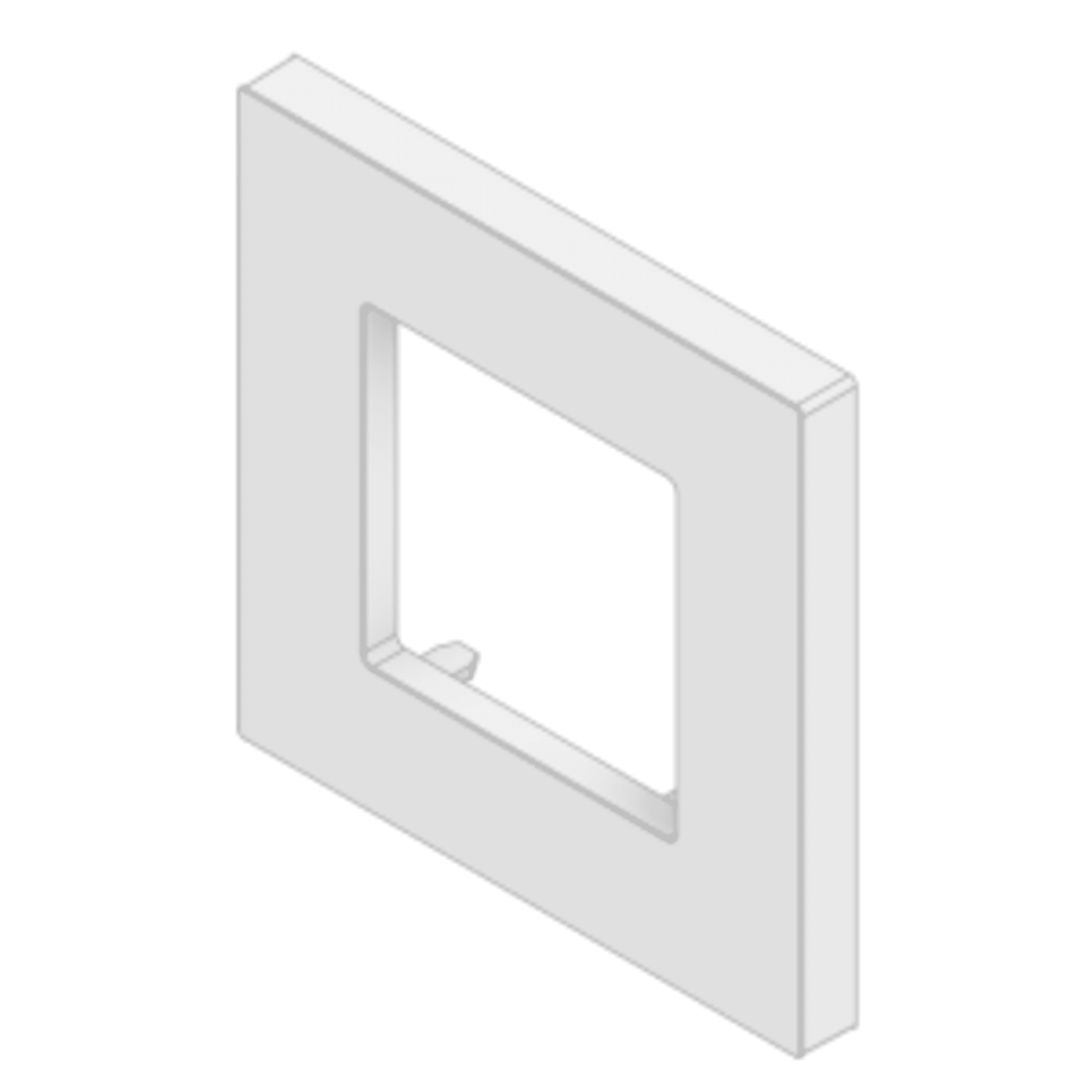 Ibernex nx0068/eu Embellecedor para Caja Europea / Dimensiones 84x84x8 mm Externas / ABS Antimicrobiano / Blanco con Efecto de Contraste / Colocación Fácil y Rápida