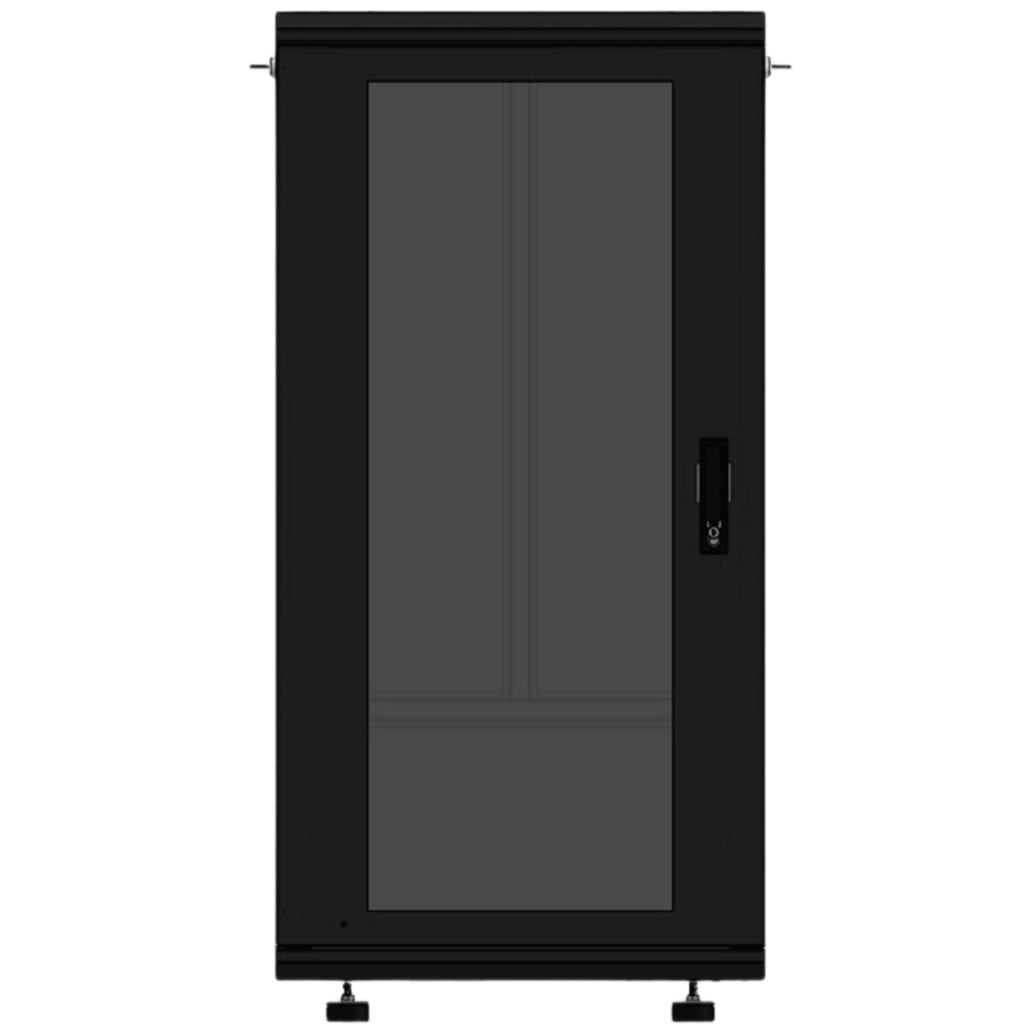 Linkedpro les-60-60-24ug Gabinete Rackeable 19 Pulgadas / 24 Unidades / Piso / Puerta de Cristal / Acero Calibres 16-18-20 / Capacidad 750 Kg / Dimensiones 600x605x1190 mm (23.6x23.8x46.9 in) / Ventilación 120 mm, Niveladores Incluidos