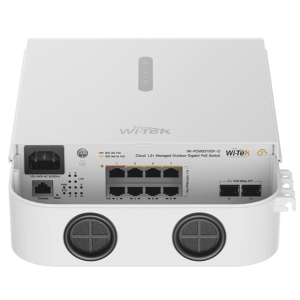 Wi-Tek wipcms310gfov2 Switch PoE Gigabit 8 Puertos / 2 SFP Uplink / PoE++ 802.3bt 90W Port 1-2 / PoE+ 802.3at 30W Port 3-8 / 110W Budget Total / 20Gbps Switching / Fanless / Wall-Pole Mount / Industrial -30°C a 60°C