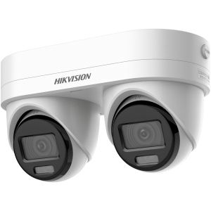 Hikvision ds-2cd2343g2d-liz2uy/sl PanoVu Series / Lente Dual de 4 Megapixel / 2 Lentes Fijos de 2.8 mm / Recomendado para Pasillos o Esquinas / IP67 / IK10 / PoE / WDR 120 dB / Dual Light (30 mts IR + 30 Mts Luz Blanca) / Micrófono y Bocina Integrada / Micro SD / ACUSEEK