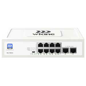 Wi-Tek wkps210 Switch PoE / Administración en la nube / Con 8 puertos 10/100 Mbsp PoE af/at / 2 Puertos Uplink 10/100 MBPS / Presupuesto 45 W / PoE hasta 250 metros