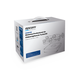 Epcom Professional b8-kit-mic/t (MICRÓFONO Integrado + Detección de Movimiento 2.0) Kit TurboHD 1080p Lite / DVR 4 canales / Audio por Coaxitron / 4 Cámaras Bala de Metal con Micrófono Integrado