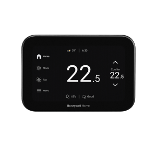 Honeywell Home Resideo thx1200b6 Termostato Inteligente ElitePRO / S1200 Smart Thermostat / Negro / Pantalla 5 / 4H-2C Bomba Calor / 3H-3C Convencional / Control IAQ / Video Doorbell / Redlink+WiFi+Bluetooth+Matter