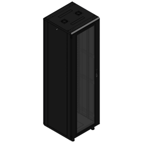 Linkedpro les-60-60-42ug Gabinete rackeable de piso de 42U, compatible con estándar 19 pulgadas, equipado con puerta frontal de cristal para una mejor visibilidad y presentación profesional