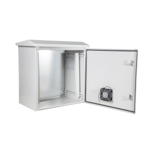 Precision pst506019ravkit Kit Gabinete Ventilado de Acero, Rack 19 11U, IP55 Uso en Exterior (593 x 609 x 399 mm) con Placa Trasera Interior Metálica y Compuerta Inferior Atornillable. Incluye Ventilador, Ventilas, filtros, Terminal de Tierra Física.