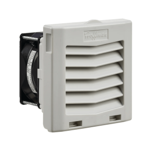 Hoffman hf0416414 Ventilador Con Filtro de Montaje Lateral HF04, Con Flujo de Aire de 21 CFM, 115 Vca, Color Gris Claro