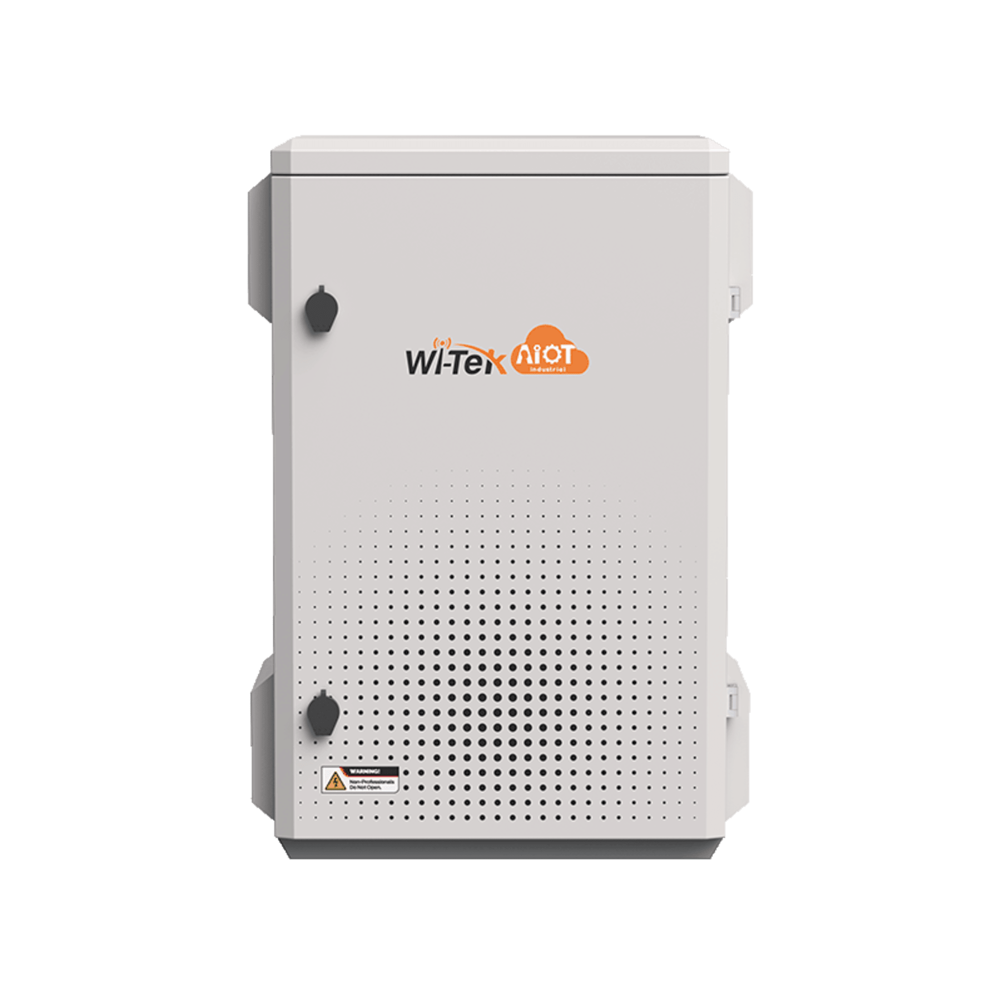 Wi-Tek wi-iotbox03-v3 Gabinete de Acero Ventilado para Exterior 380 x 660 x 240 mm con Rieles DIN y 4 Placas Laterales para Montaje de Equipos por Fuera