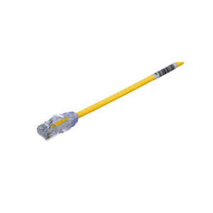Panduit utp28x2yl Cable de Parcheo UTP Cat6A, CM/LSZH, Diámetro Reducido (28AWG), Color Amarillo, 0.61 Metros (2 Pies)