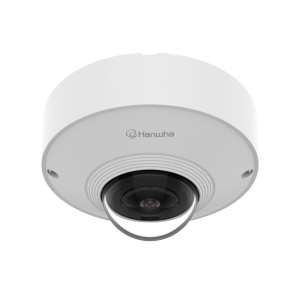 Hanwha Vision qnf-c9010v Cámara Fisheye AI 12MP / 1/1.6 CMOS / Lente Fijo 1.76 mm / WDR 120dB / IP66 IK10 NEMA4X / Detección de Personas y Vehículos / Compatible con H.265 H.264 MJPEG / PoE