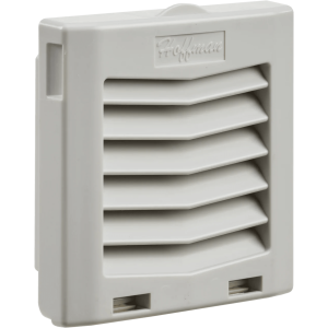 Hoffman hg0500404 Rejilla de Escape para Ventilador con Filtro HG / Protección IP54 / Compatible con Ventiladores HF05 de 5 in (127 mm) / De Plástico / Color Gris Claro