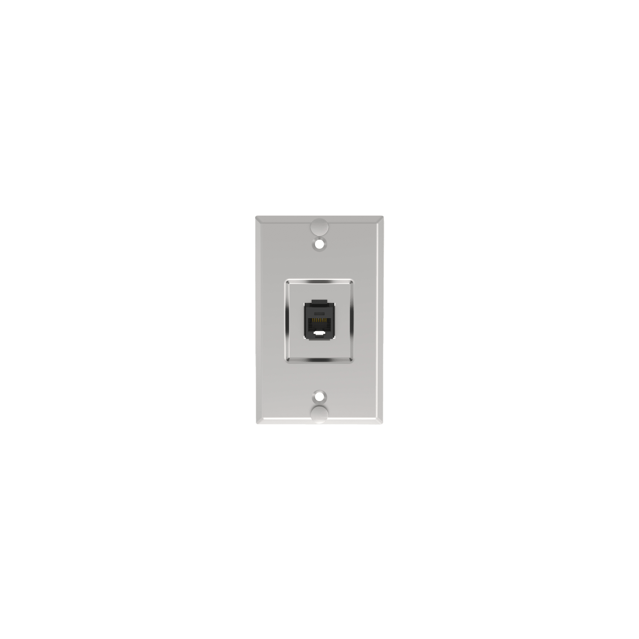 Panduit kwpk5e Placa de Pared Telefónica, Salida de 1 Puerto Keystone, Con Jack Cat5e Estilo TP, de Acero Inoxidable