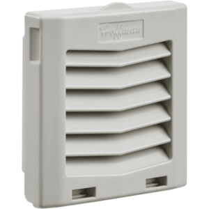 Hoffman hg0400404 Rejilla de Escape para Ventilador con Filtro HG / Protección IP54 / Compatible con Ventiladores HF04 de 4 in (102 mm) / De Plástico / Color Gris Claro