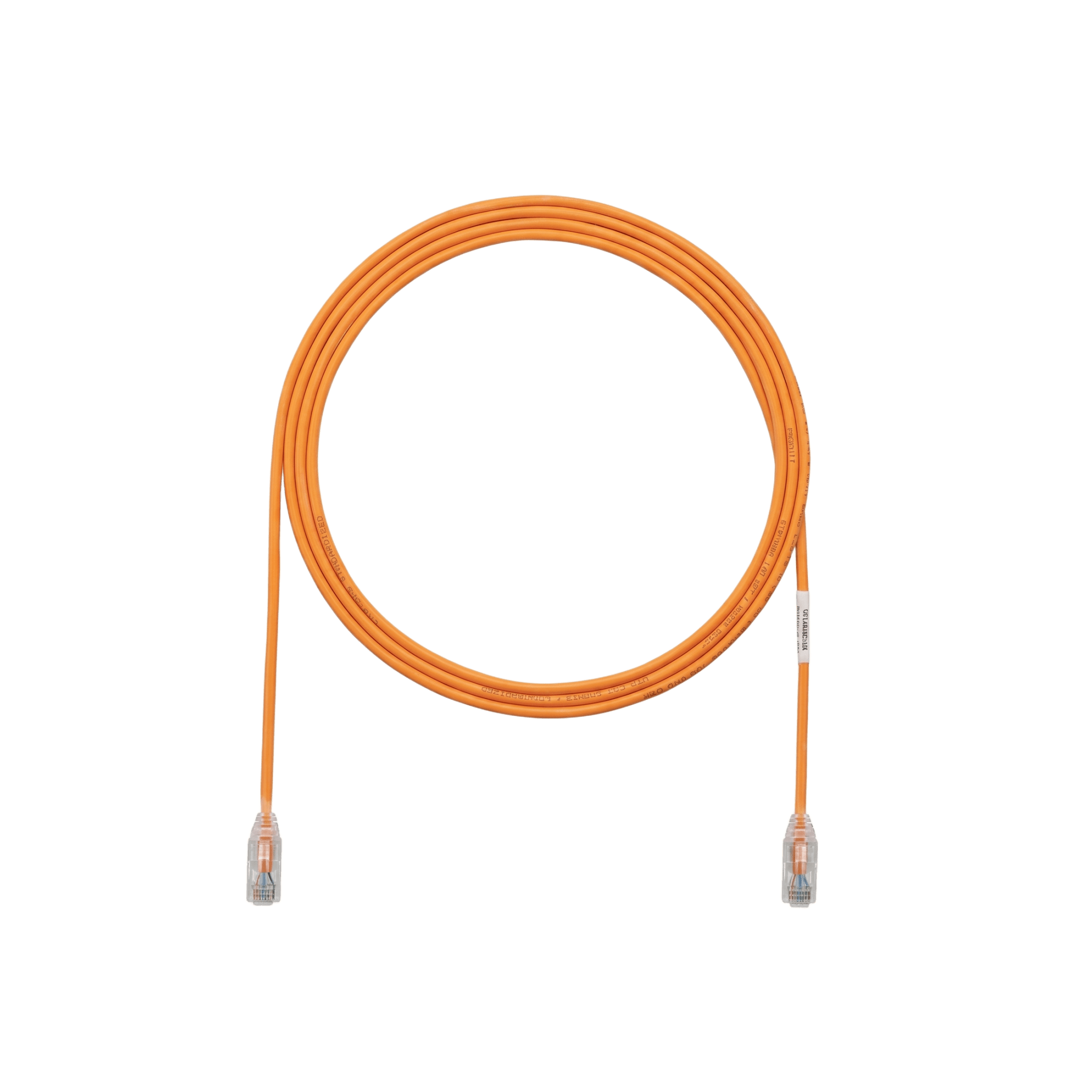 Panduit utp28sp1or Cable de Parcheo TX6, UTP Cat6, Diámetro Reducido (28AWG), Color Narnaja, 0.30 Metros (1 Pie)